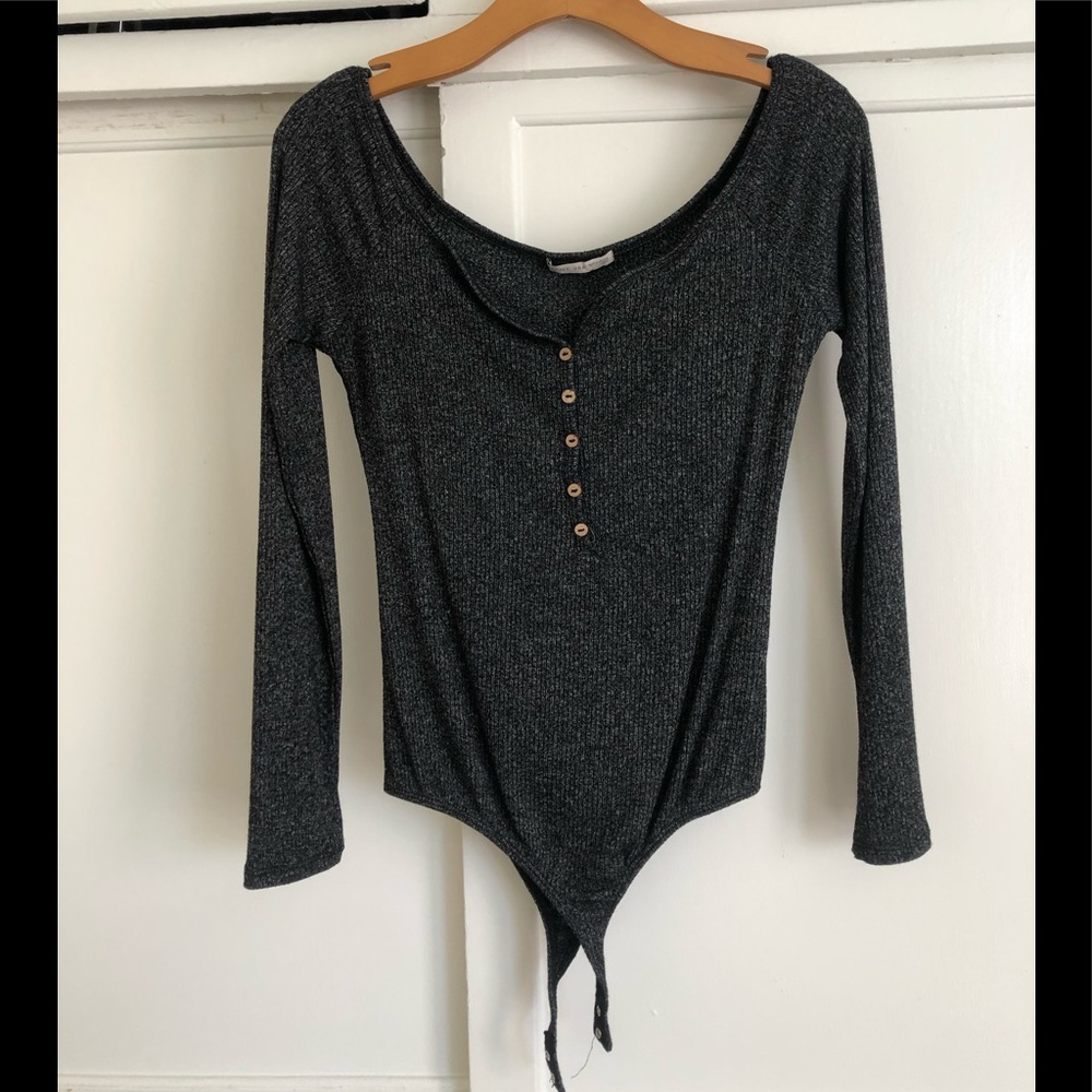 Gray Bodysuit Onesie Sz M